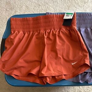 Nike (2pairs) Orange and Purple Athletic Shorts Lightweight Performance